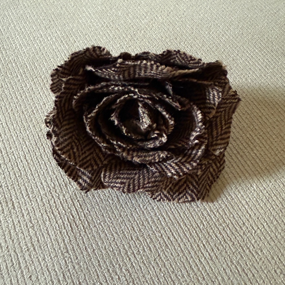 Fabric flower brooch